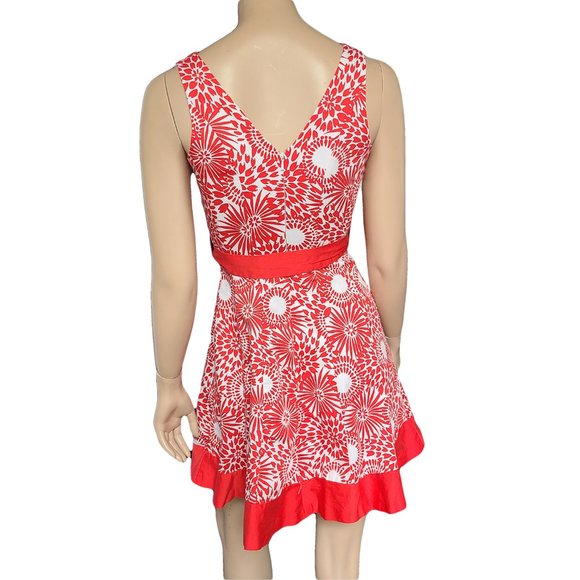 JONES STUDIO Red & White Fitted Sundress 4 - Picture 4 of 6